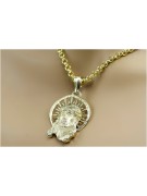 14K Yellow Gold Jesus Icon Pendant pj008y