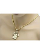 14K Yellow Gold Jesus Icon Pendant pj008y