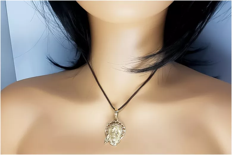 14K Жовте золото, Л, Ікона Ісуса pendant pj008y