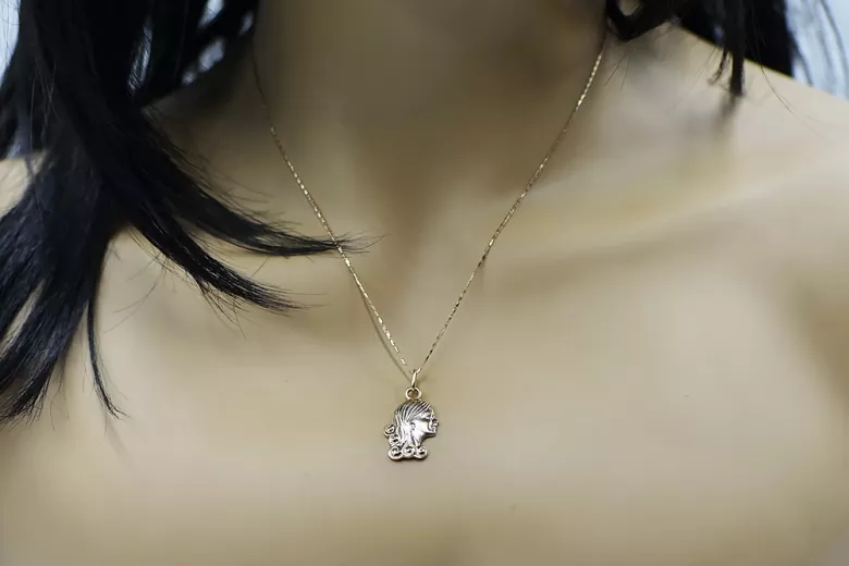 Оригинальное винтажное зодиакальное подвеска из розового золота 14k 585 без камней vzp001 vzp001