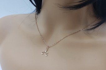 Russian rose Soviet gold pendant