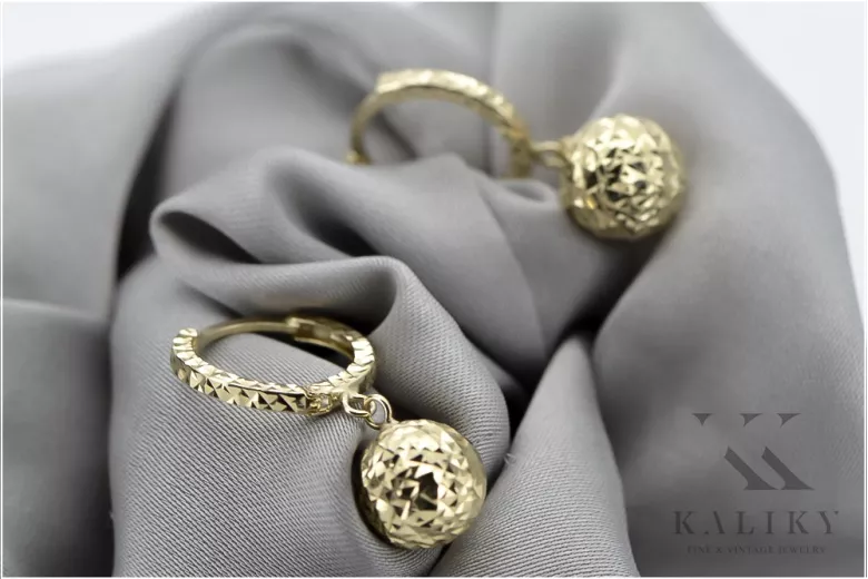 Pendientes de oro de 14k ★ https://zlotychlopak.pl/es/ ★ Oro fino 585 333 ¡Barato!