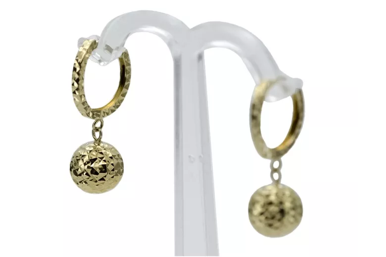 Pendientes de oro de 14k ★ https://zlotychlopak.pl/es/ ★ Oro fino 585 333 ¡Barato!