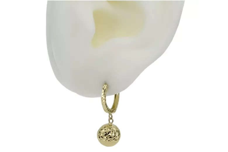 Pendientes de oro de 14k ★ https://zlotychlopak.pl/es/ ★ Oro fino 585 333 ¡Barato!