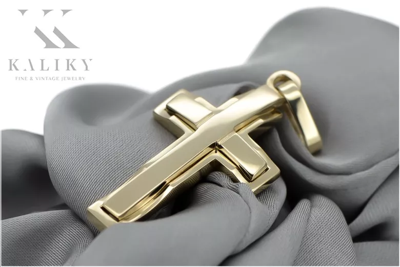 Golden Catholic Cross ★ russiangold.com ★ Gold 585 333 Low price