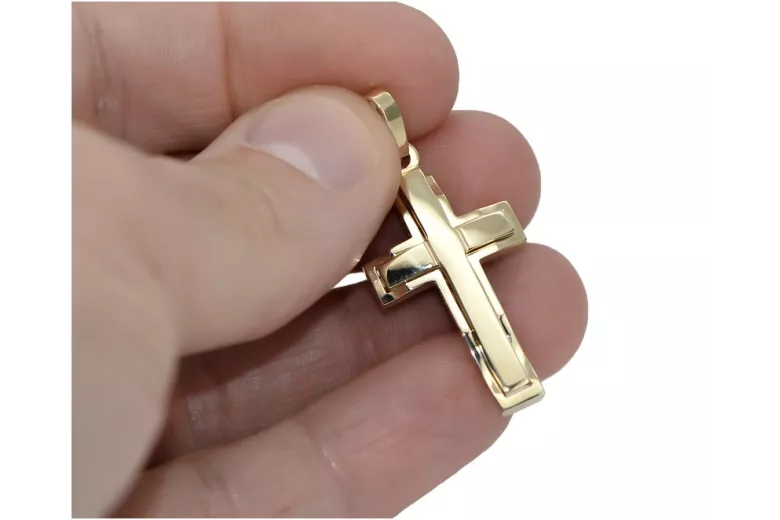 Golden Catholic Cross ★ russiangold.com ★ Gold 585 333 Low price