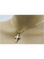 Croix catholique en or jaune 14 carats ctc095yy