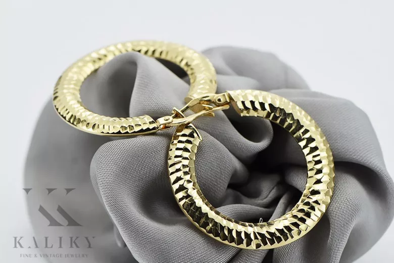 Boucles d'oreilles en or 14 carats ★ https://zlotychlopak.pl/fr/ ★ Or fin 585 333 Pas cher !