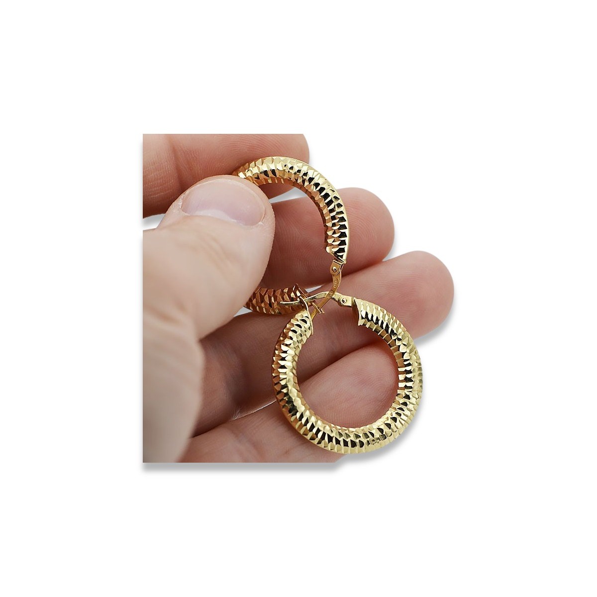 Boucles d'oreilles en or 14 carats ★ https://zlotychlopak.pl/fr/ ★ Or fin 585 333 Pas cher !