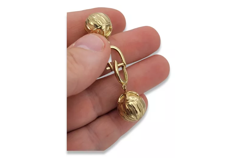 Pendientes de oro de 14k ★ https://zlotychlopak.pl/es/ ★ Oro fino 585 333 ¡Barato!