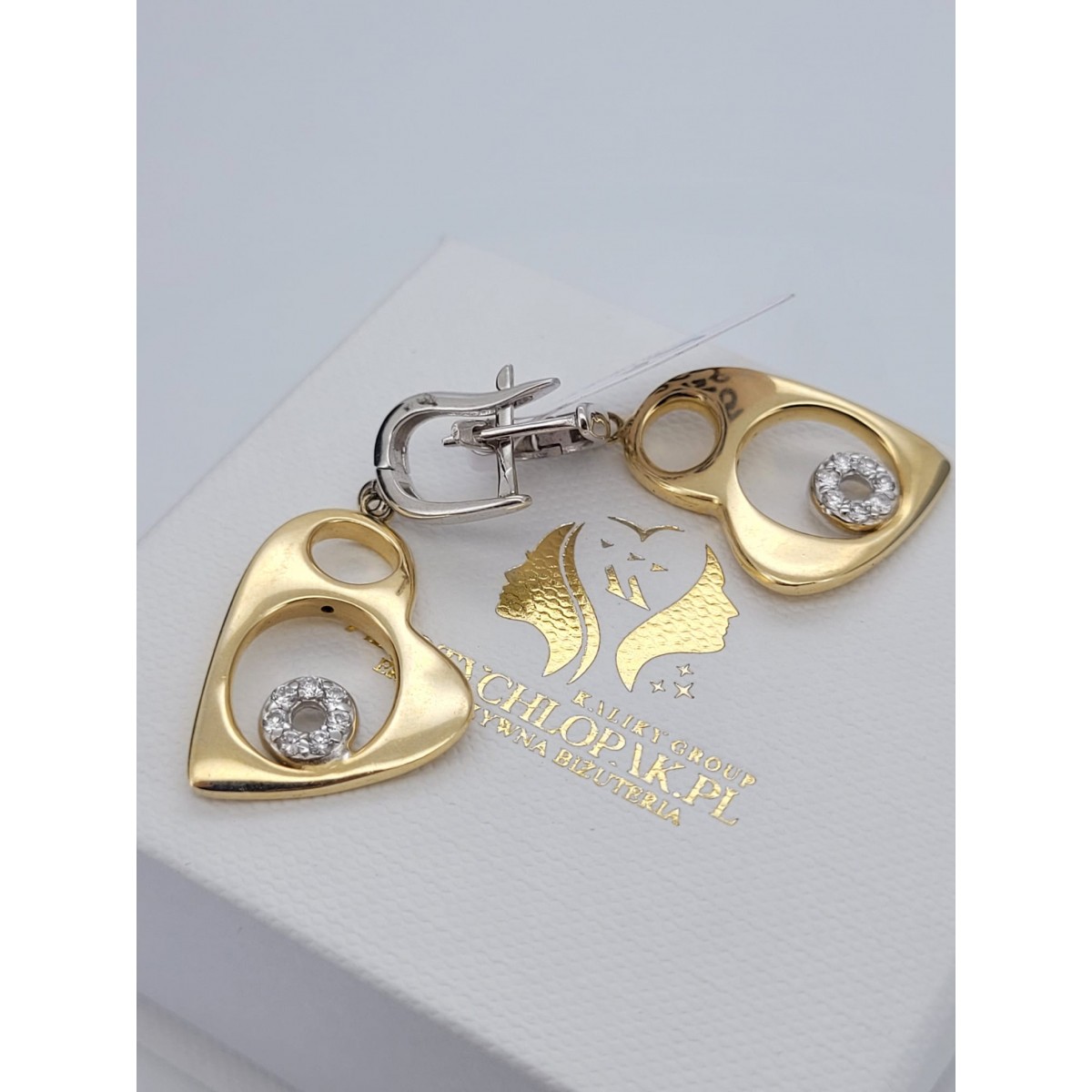 Boucles d'oreilles en or 14 carats ★ https://zlotychlopak.pl/fr/ ★ Or fin 585 333 Pas cher !