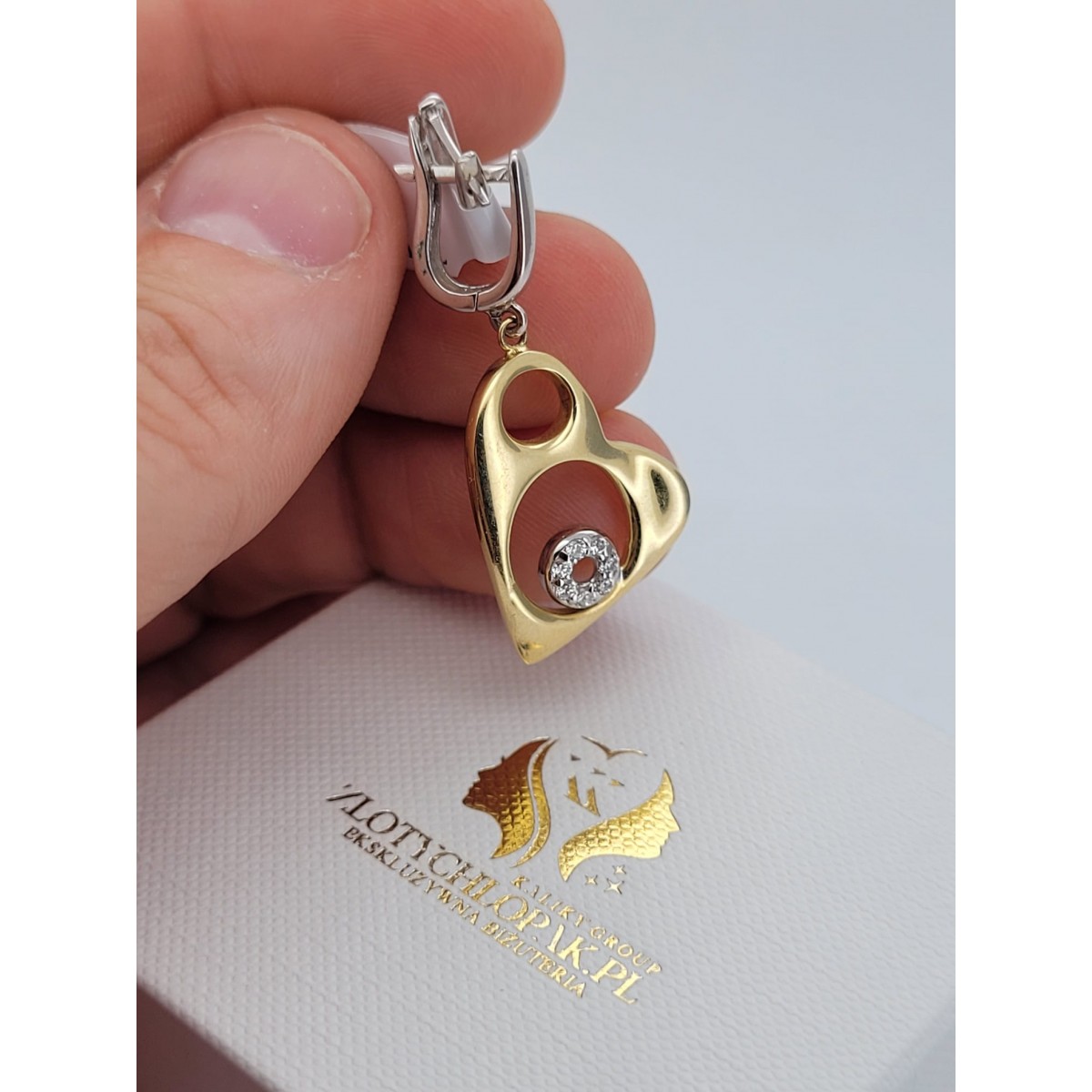 Pendientes de oro de 14k ★ https://zlotychlopak.pl/es/ ★ Oro fino 585 333 ¡Barato!