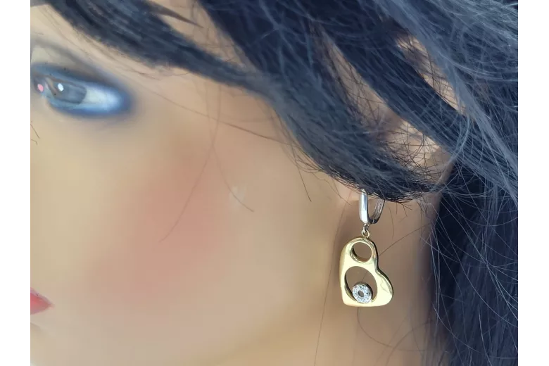 Pendientes de oro de 14k ★ https://zlotychlopak.pl/es/ ★ Oro fino 585 333 ¡Barato!