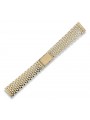 Pulsera de reloj de oro amarillo italiano de 14 quilates ajustable mbw005y