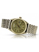 Gold men's watch Geneve ★ zlotychlopak.pl ★ Gold purity 585 333 Low Price!