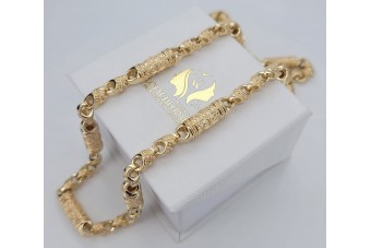 Italian 14K Yellow Gold Gothic Chain Necklace - Various Lengths cc057y