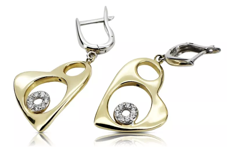 Pendientes de oro de 14k ★ https://zlotychlopak.pl/es/ ★ Oro fino 585 333 ¡Barato!