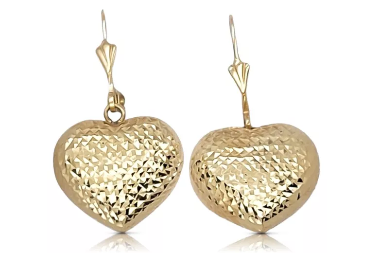 Boucles d'oreilles en or 14 carats ★ https://zlotychlopak.pl/fr/ ★ Or fin 585 333 Pas cher !