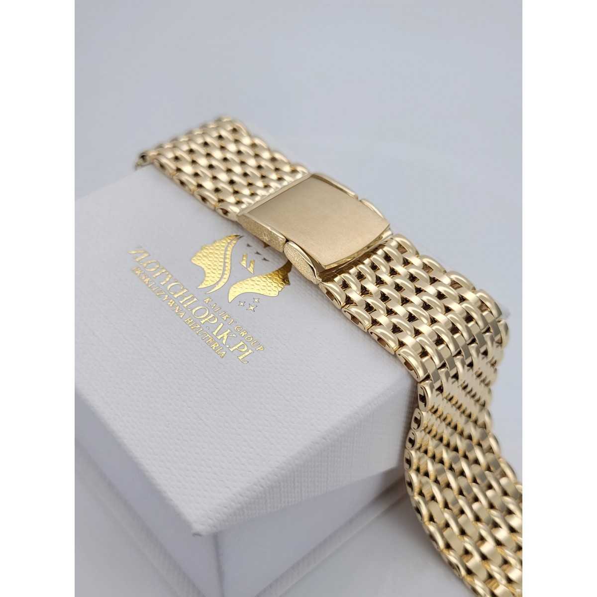 14K Yellow Gold Adjustable Man's Watch Bracelet mbw013yo