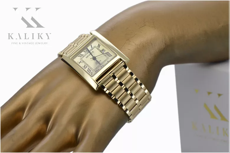 Итальянские золотые мужские часы Geneve на запястье mw009y&mbw007y21cm