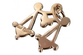 Russian rose Soviet gold pendant