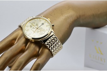 Золотий чоловічий годинник Geneve з 14k 585 золота mw005ydy&mbw013yo