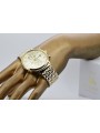 Желтое золото 14k 585 мужские часы Генева mw005ydy&mbw013yo