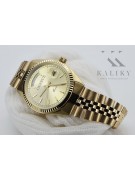 Желтое золото 14k 585 мужские наручные часы Geneve mw013ydy&mbw018y