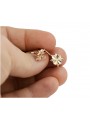 "Original Vintage No Stone 14K Rose Gold Flower Earrings" ven002 ven002