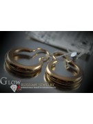 "Elegantes Pendientes Gitanos de Oro Rosa Antiguo 14k Sin Piedras" ven004 ven004