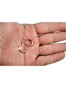 "Original Vintage No Stones 14K Rose Gold Gipsy Earrings" ven004 ven004