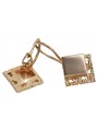 "Classic No Stones 14K Rose Gold Vintage Square Earrings" ven006 ven006