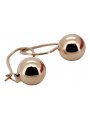 "Authentic Vintage 14K Rose Gold Ball Earrings with No Stones" ven007 ven007