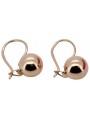 "Authentic Vintage 14K Rose Gold Ball Earrings with No Stones" ven007 ven007