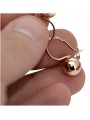 "Authentic Vintage 14K Rose Gold Ball Earrings with No Stones" ven007 ven007