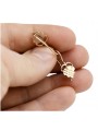 "No Stones Original Vintage 14K Rose Gold Leaf Earrings"  ven009 ven009