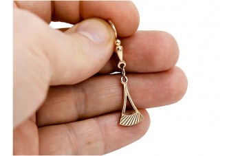 Pendientes colgantes antiguos de oro rosa de 14k 585 sin piedras ven011 ven011