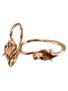 "Keine Steine 14k 585 Gold Vintage Rose Blumenohrringe" ven019 ven019