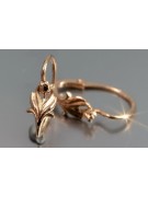 "Keine Steine 14k 585 Gold Vintage Rose Blumenohrringe" ven019 ven019