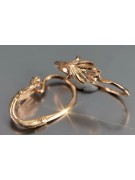 "Keine Steine 14k 585 Gold Vintage Rose Blumenohrringe" ven019 ven019