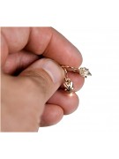 "Keine Steine 14k 585 Gold Vintage Rose Blumenohrringe" ven019 ven019