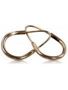 "No Stones, 14K Rose Gold Original Vintage Hoop Earrings" ven021 ven021