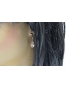 Sterling Silver Rose Gold Plated Vintage Earrings, No Stone ven023rp