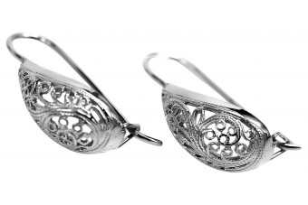 Vintage Sterling Silver 925 Earrings, No Stones ven023s