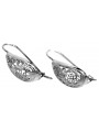 Boucles d'oreilles vintage en argent sterling 925, Pas de pierre ven023s