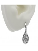 Boucles d'oreilles vintage en argent sterling 925, Pas de pierre ven023s