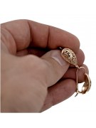 "Keine Steine Originales Vintage-Roségold 14k 585 Gold Blatt Ohrringe" ven023 ven023