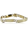 Italian 14K Yellow & White Gold Men's Bracelet, 20.5c cb119yw