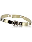 Italian 14K Yellow & White Gold Men's Bracelet, 20.5c cb119yw