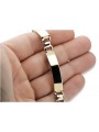 Italian 14K Yellow & White Gold Men's Bracelet, 20.5c cb119yw